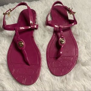 Coach Pier Shiny Jelly Sandal size 7